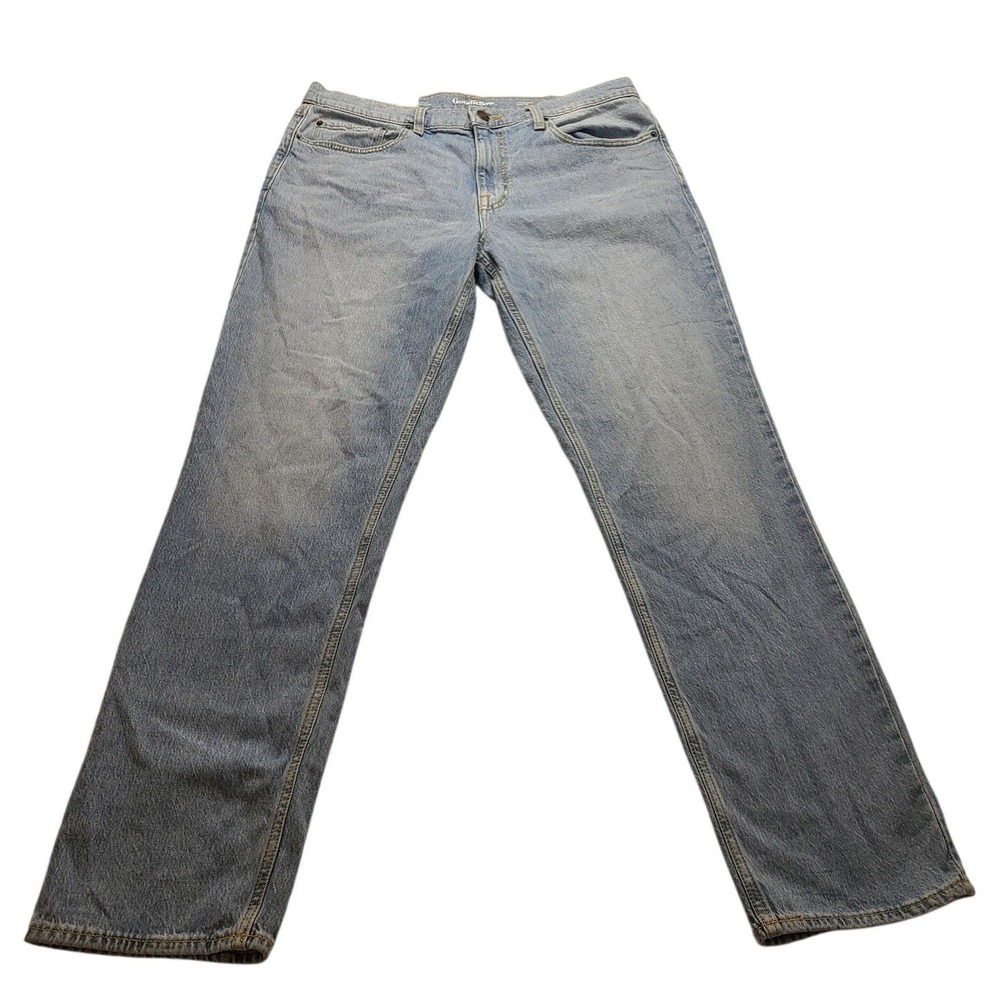 Goodfellow & Co Men's Straight Fit Jeans 34x34 Light Wash Fleetwood Blue Denim